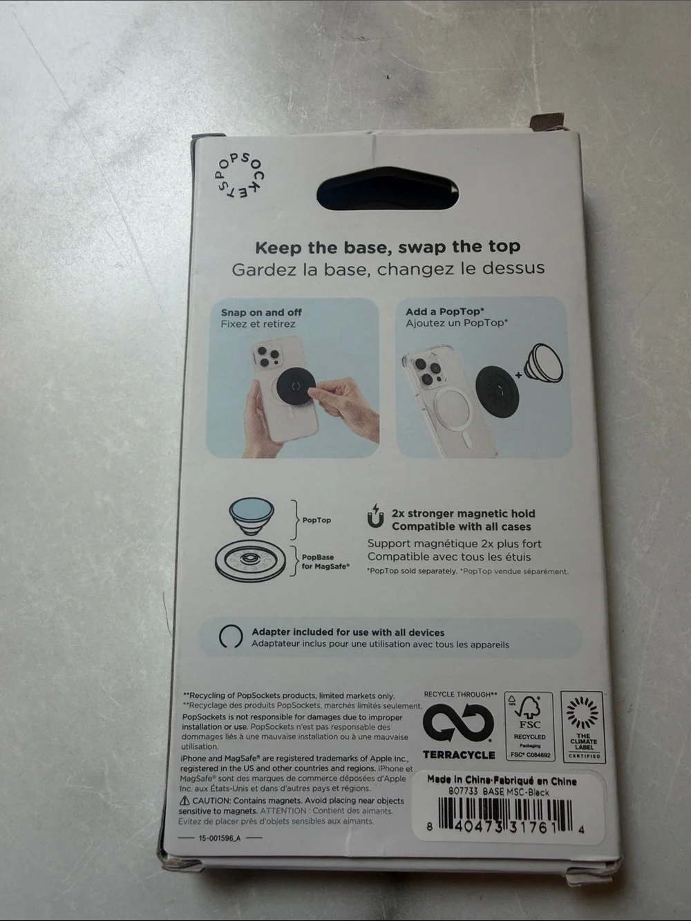 POPSOCKETS PopBase MagSafe Phone Base - Black